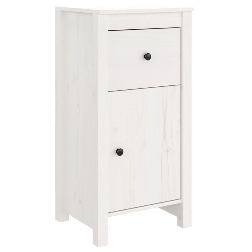 Credenze 2 pz | Madia | Buffet da pranzo | Armadio da pranzo Bianche 40x35x80 cm in Legno Massello di Pino