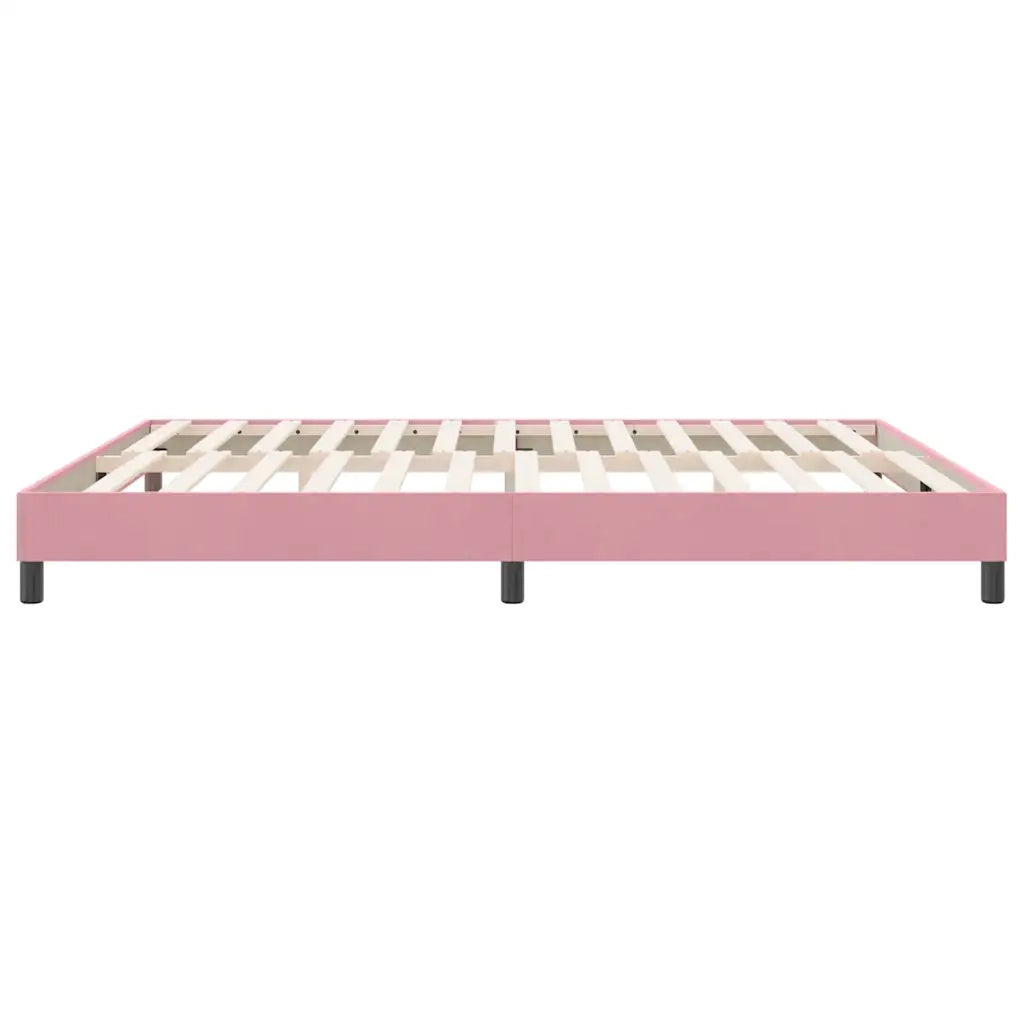 Letto a Molle senza Materasso Rosa 180x220 cm in Velluto 3315890