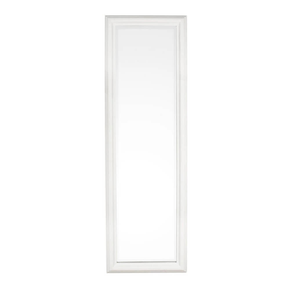 Specchio da Parete con Cornice in Legno Rettangolare Argento - ALLIN