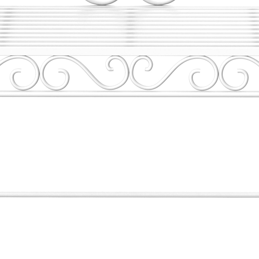 Panchina da Giardino 2 Posti ¨C zephmum ¨C Bianco 111x50x98 cm