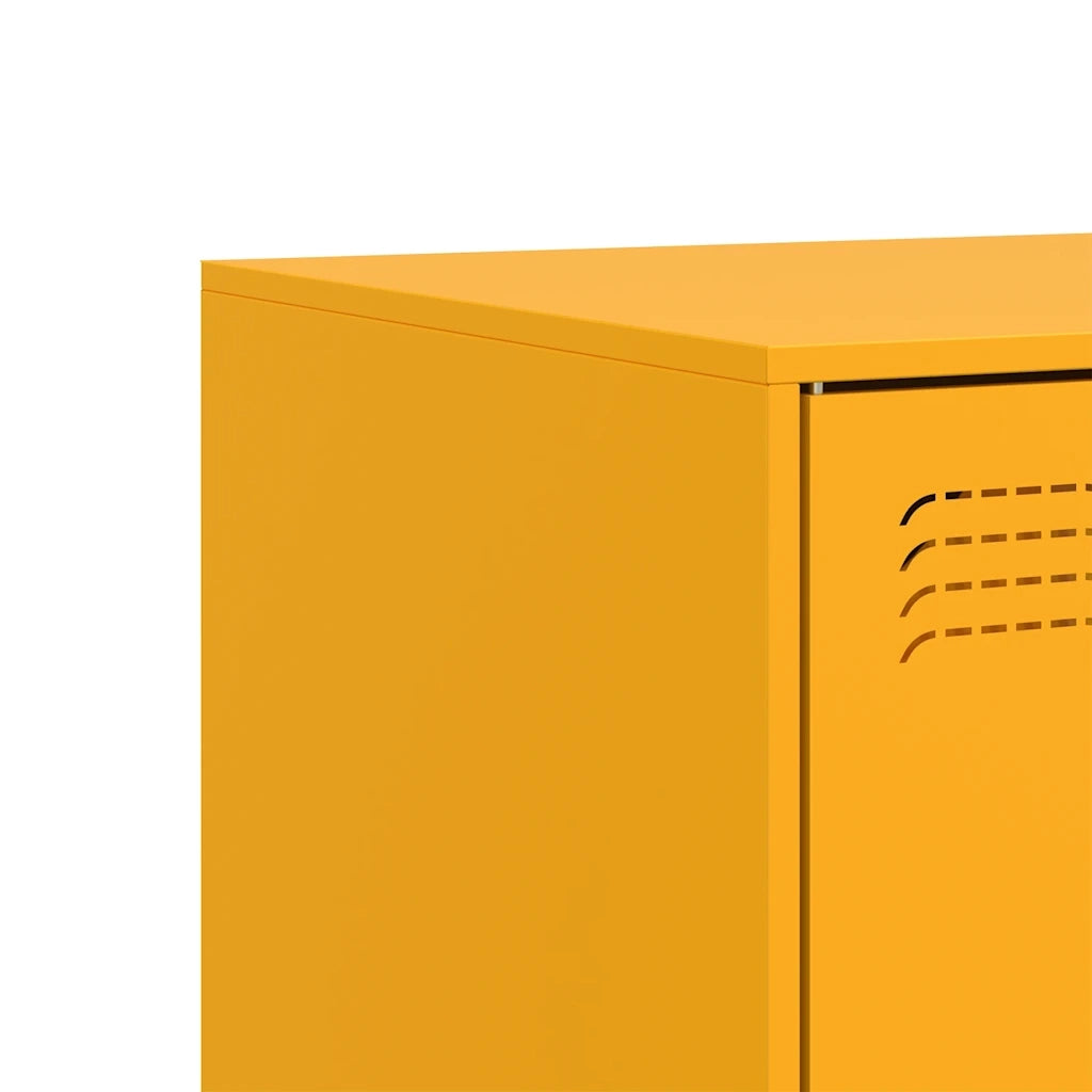 Mobili TV 2 pz Giallo Senape 67x39x44 cm in Acciaio
