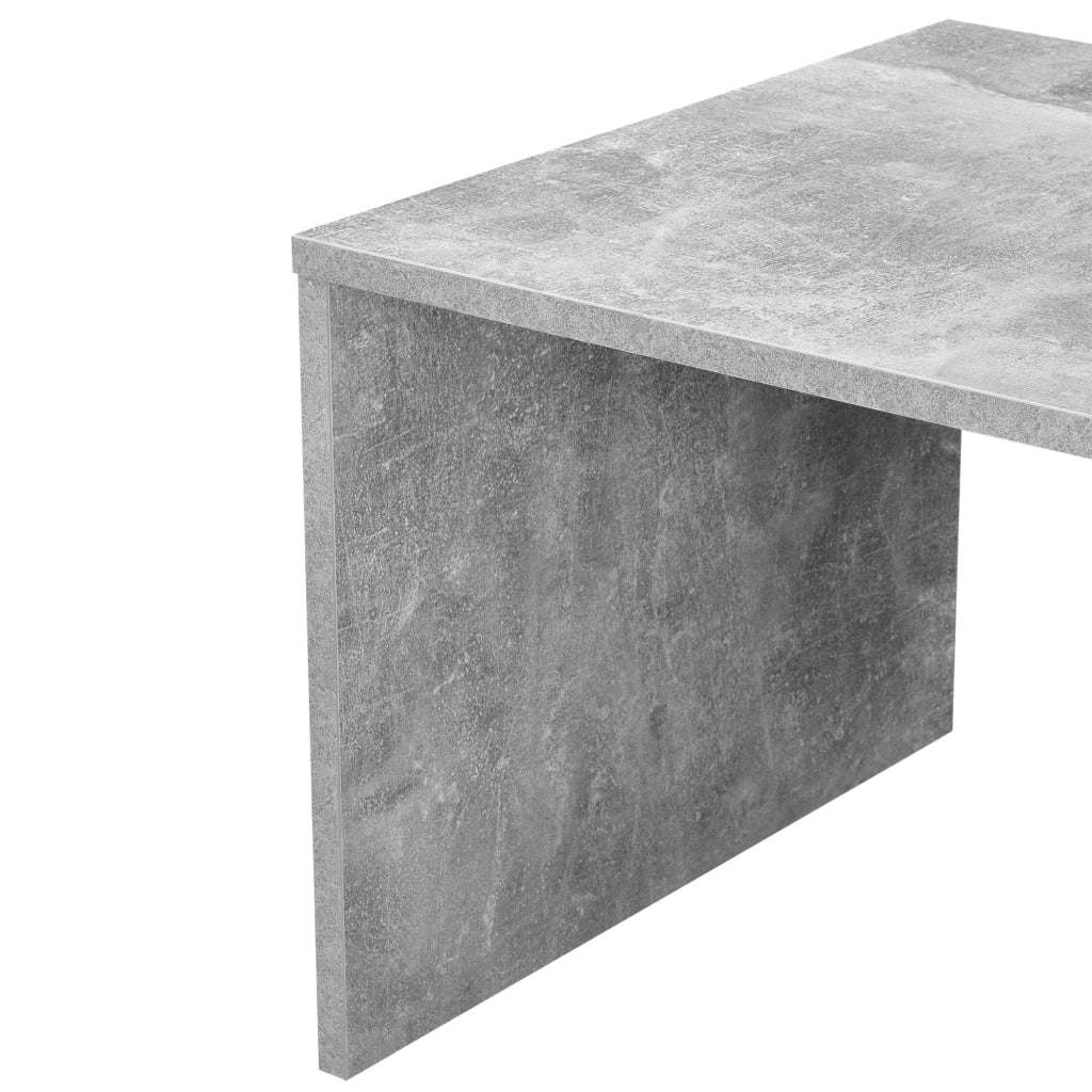 Tavolino da Salotto Bollnäs con Vano Aperto Laterale 90 x 45 x 35 cm - Effetto Cemento [en.casa]