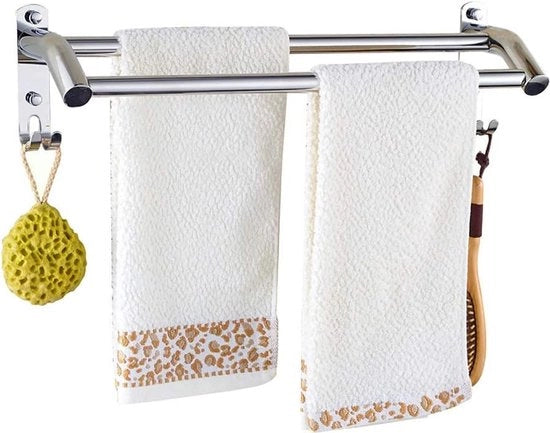 Maniglia per asciugamani in acciaio inossidabile con gancio multifunzionale per bagno cucina e toilette 49 cm