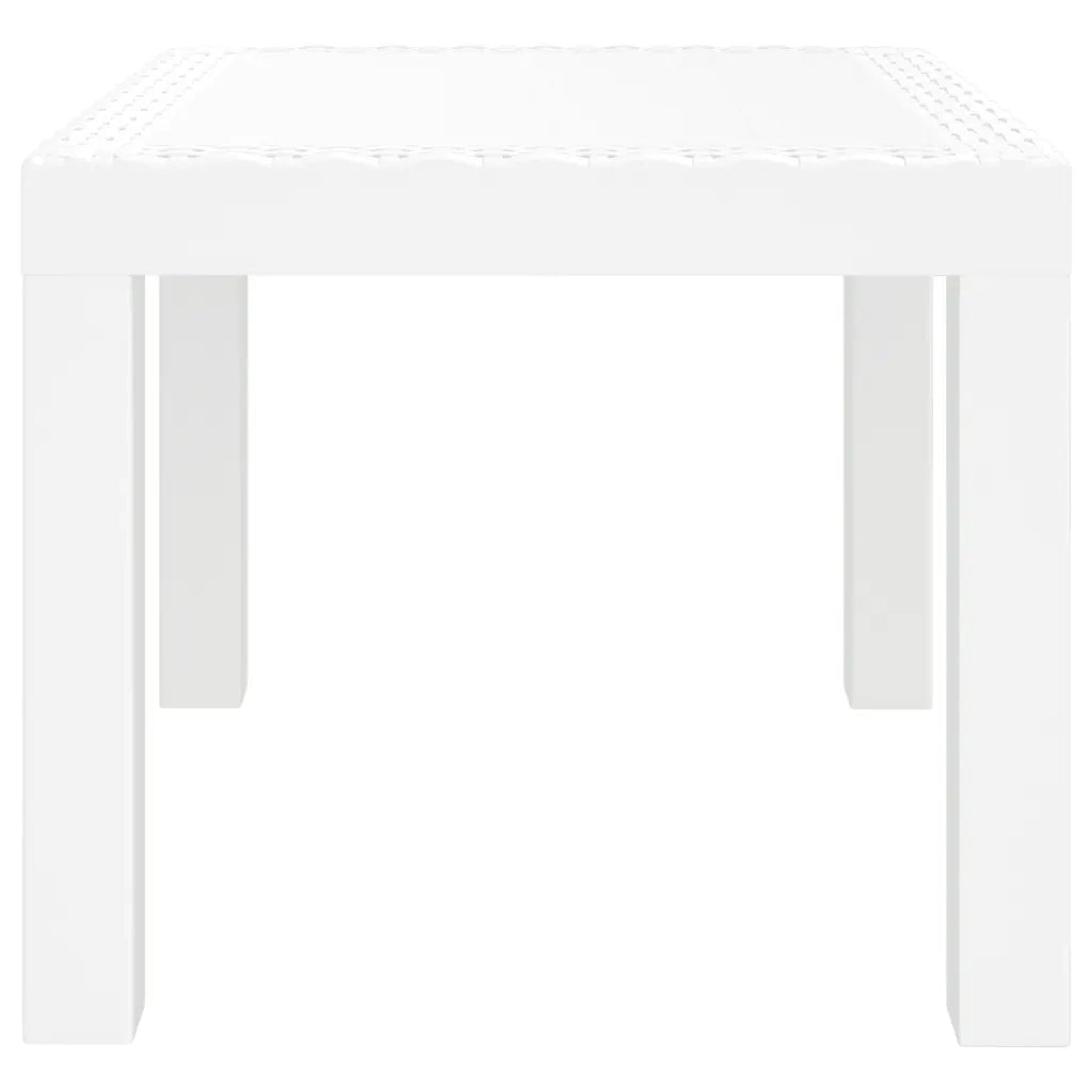 Tavolo da Giardino Bianco 59x47x40 cm in PP 364728