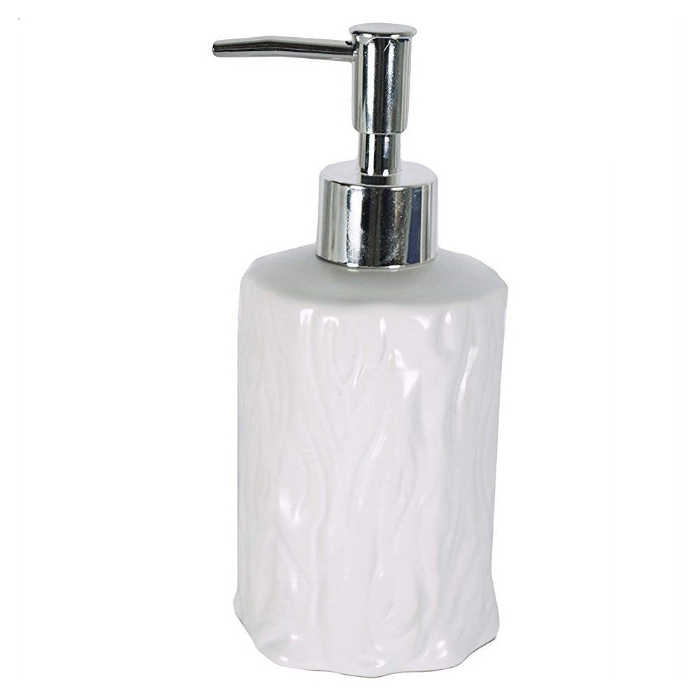 Trade Shop - Portasapone Cilindrico Effetto Tronco Porta Sapone  10330 Dispenser Sapone -