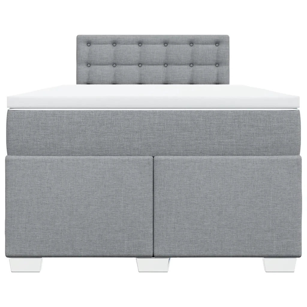 Giroletto a Molle con Materasso Grigio Chiaro 120x190cm Tessuto 3285841