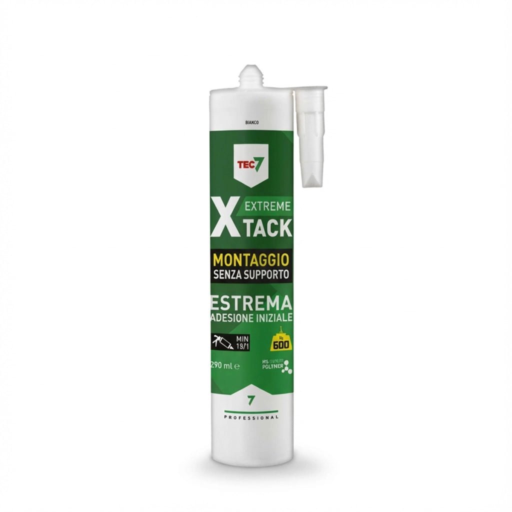 ADESIVO RAPIDO AD EFFETTO VENTOSA COLORE BIANCO MODELLO X-TACK LINEA TEC7 - 290ML - BIANCO  - FAC