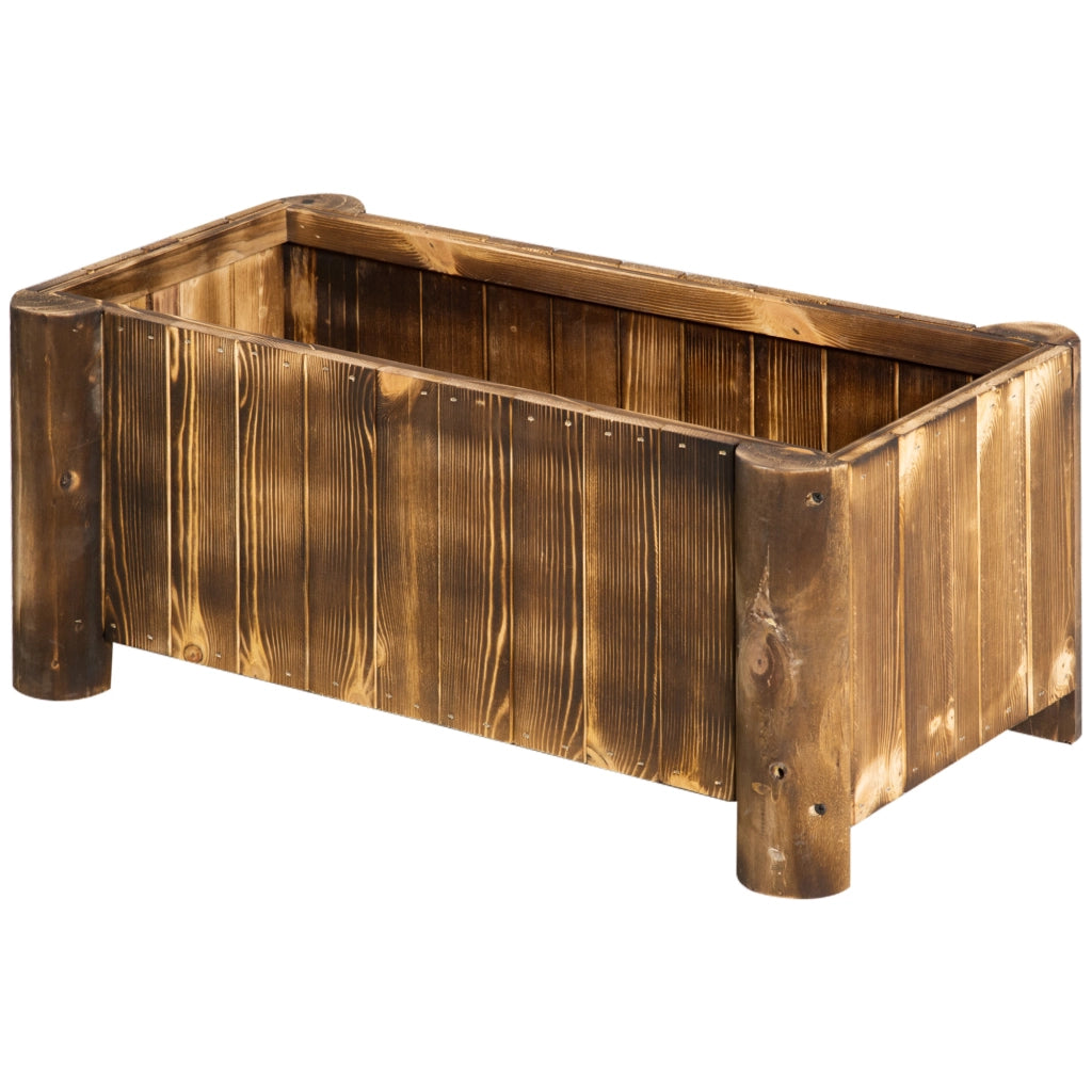 Vaso Fioriera Rettangolare in Legno di Abete ¨C zephmum ¨C 70x35x30 cm