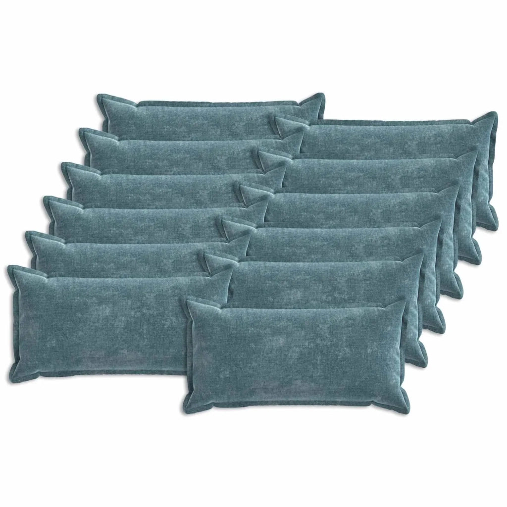 Federa 12 pcs HOUTEN Blu 40 x 80 cm Tessuto Chenille 918234
