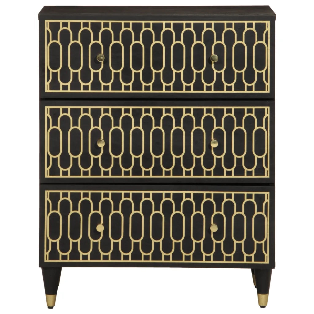 Credenze 2 pz 60x33x75 cm in Legno Massello di Mango 3206311