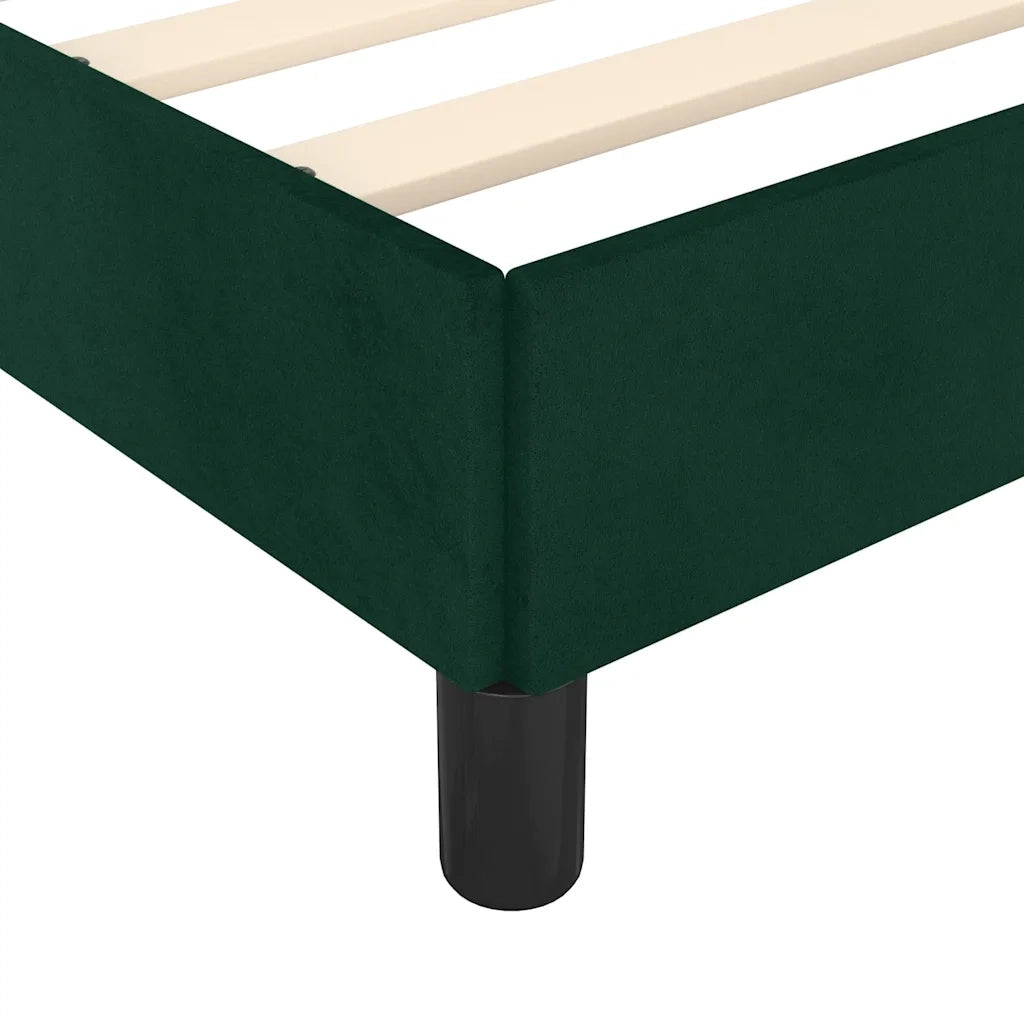 Giroletto senza Materasso Verde Scuro 120x190 cm Velluto 3270599