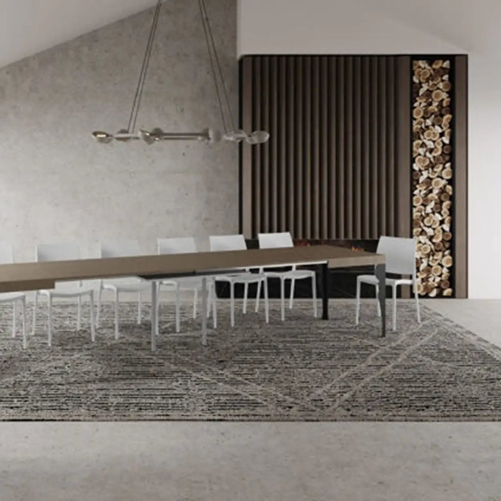 Tavolo allungabile 140/400x90 cm Paxon tortora gambe antracite