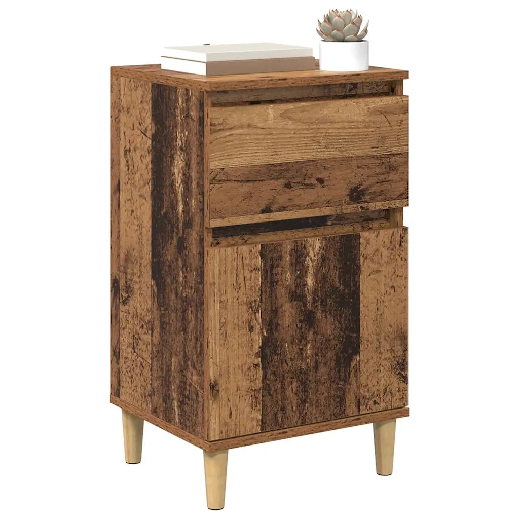 Comodino | Armadio da Notte | Mobiletto da notte con cassetto Legno vecchio 40 x 35 x 70 cm