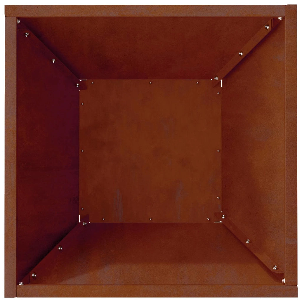 Fioriere | Cassetta per fiori | Vaso da giardino Ruggine 35 x 35 x 15 cm