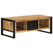 Tavolino da Salotto 90x50x36 cm Legno Massello di Mango Grezzo 4013555