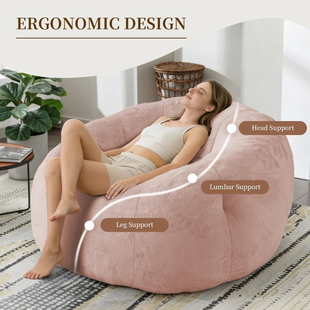 Poltrona Relax Sacciforme ¨C Minimal ¨C Grigio Velluto Legno Massello