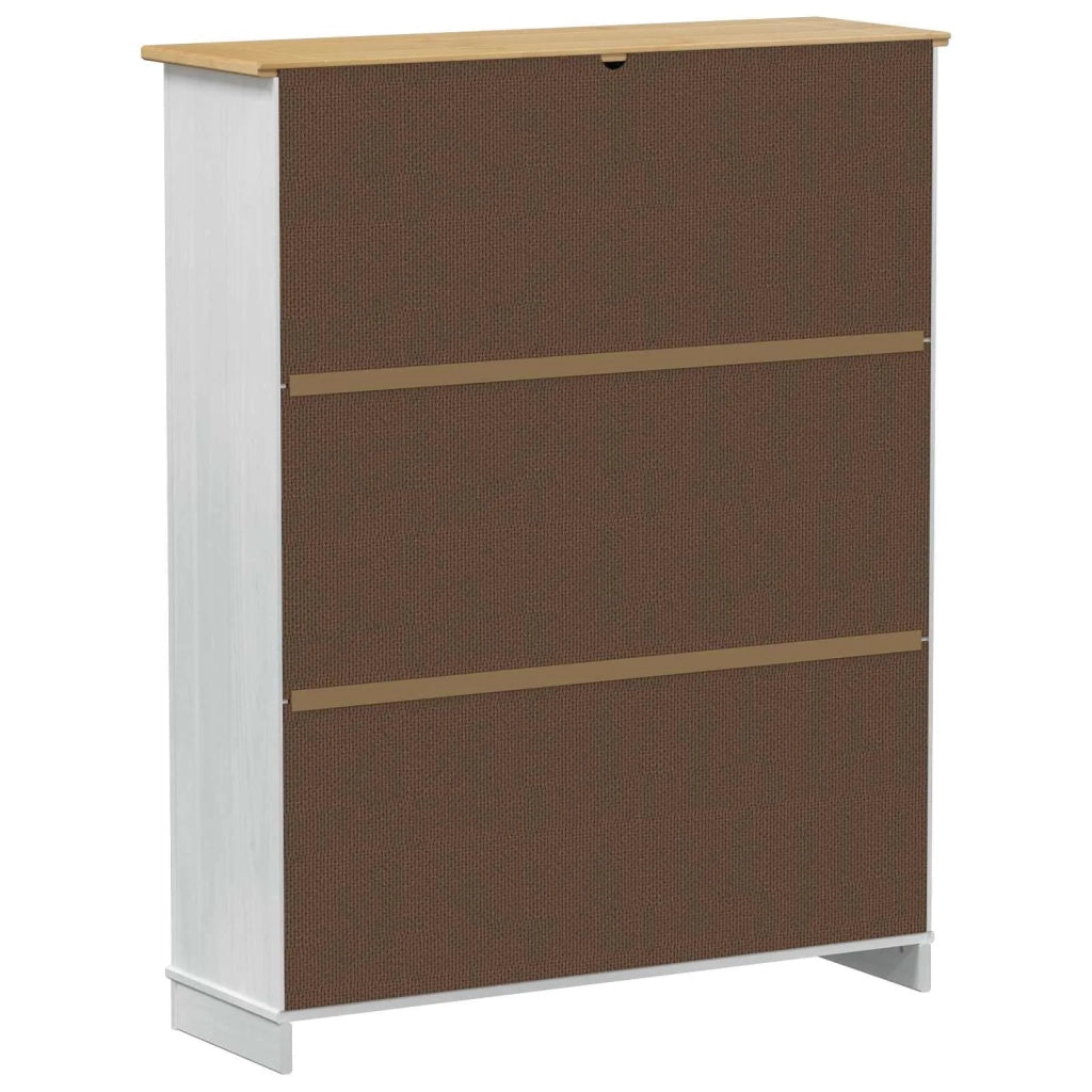 Mobile per scarpe Corona Bianco 99 x 32 x 122 cm Pino massello 42024954