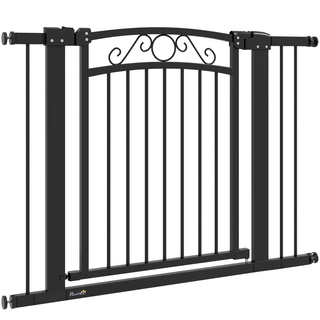 Porta per Cani Regolabile ¨C zephmum ¨C Nero 76-104 cm con 2 Estensioni