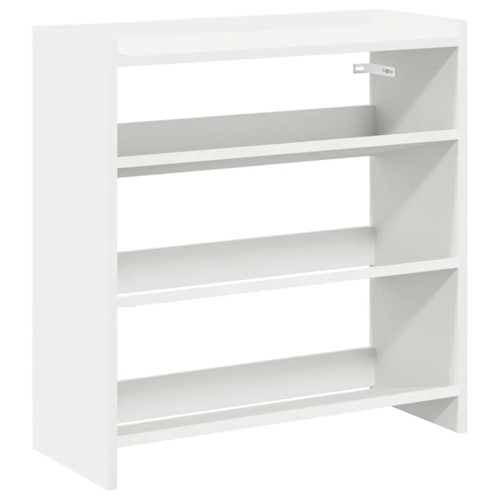 Scarpiera-Scaffale per scarpe Bianca 60x25x62 cm in Legno Multistrato