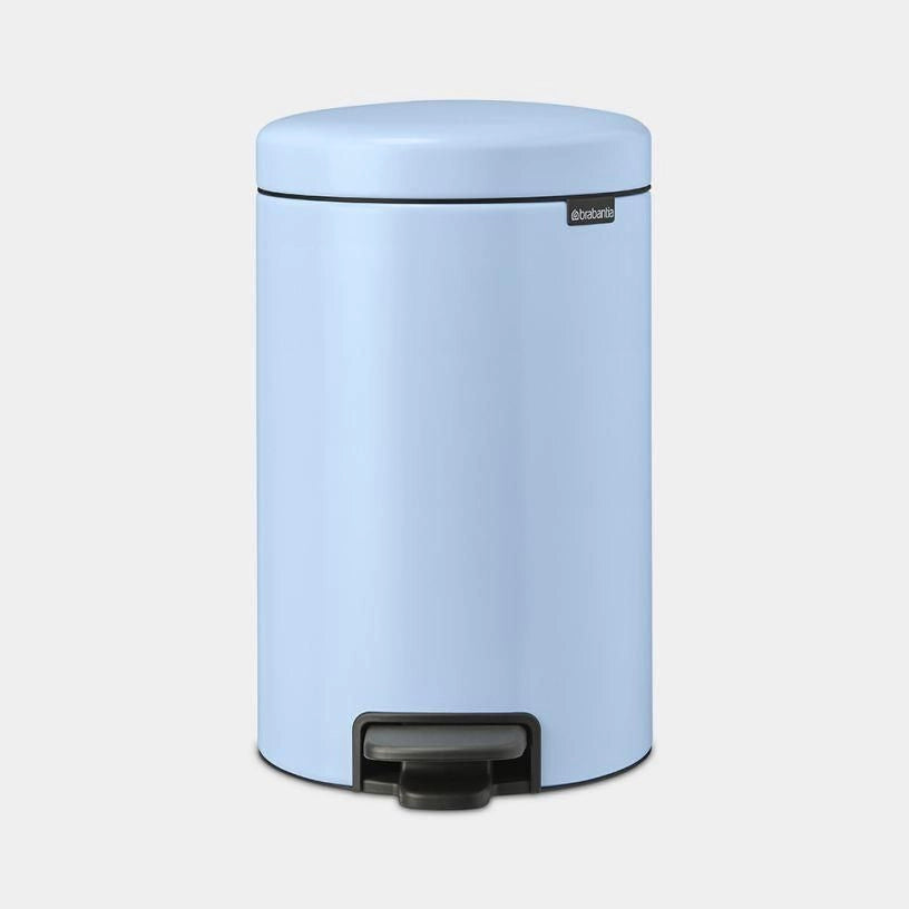 Brabantia 202483 NewIcon Pattumiera a Pedale 12 L Acciaio Antiscivolo con Chiusura Ammortizzata colore Blu