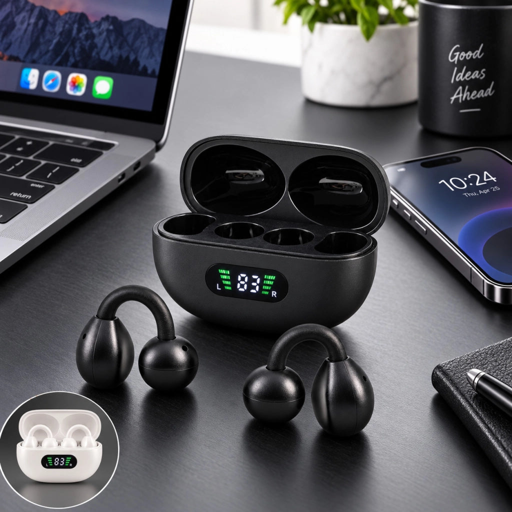 AURICOLARI WIRELESS BLUETOOTH TWS HI-FI STEREO CON DISPLAY LED ALLPRESS AS-08609