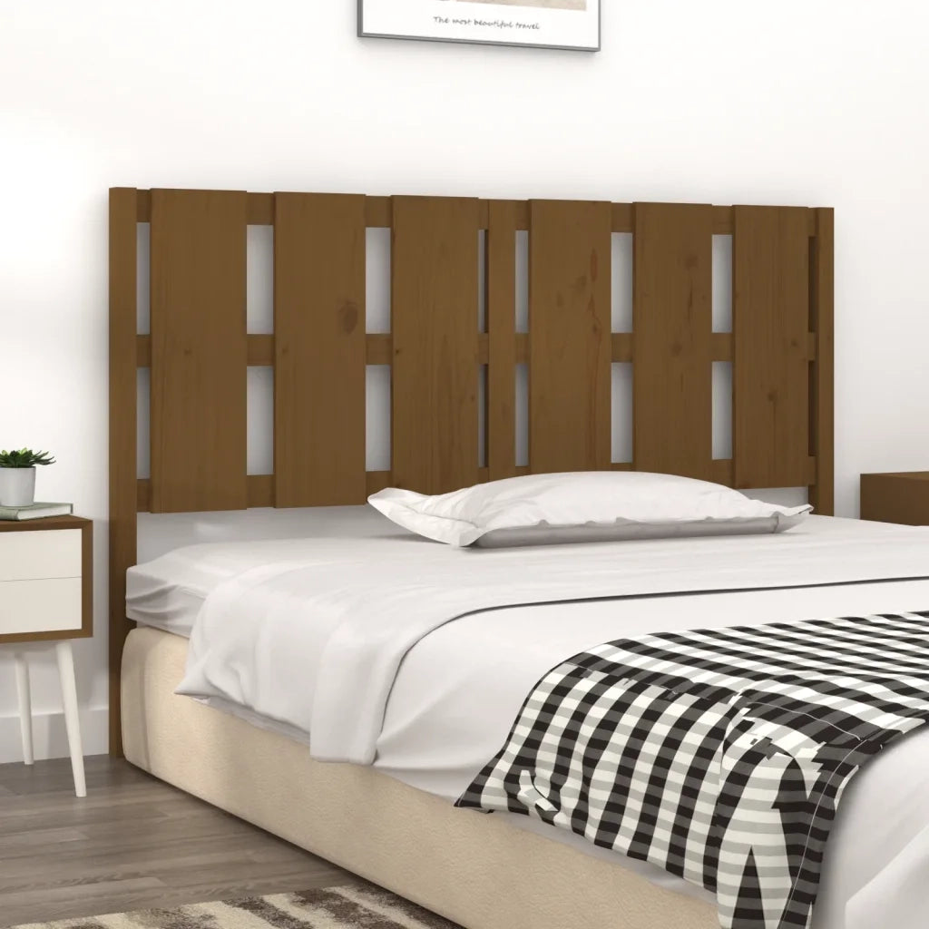 Testiera per Letto ambra 155,5x4x100 cm Legno Massello di Pino 817998