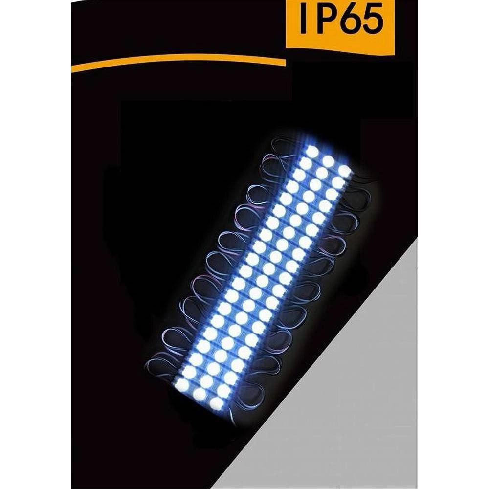 Trade Shop - Modulo Led 12v 20 Strisce 2835 Luce Bianco Ghiaccio 13000k Ip65 Abt-2835-6114-ff -