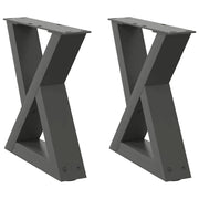 Gambe per tavolino 2 pz-Set di 2 Gamba per Tavolo Antracite 30x(30-31,3) cm Acciaio