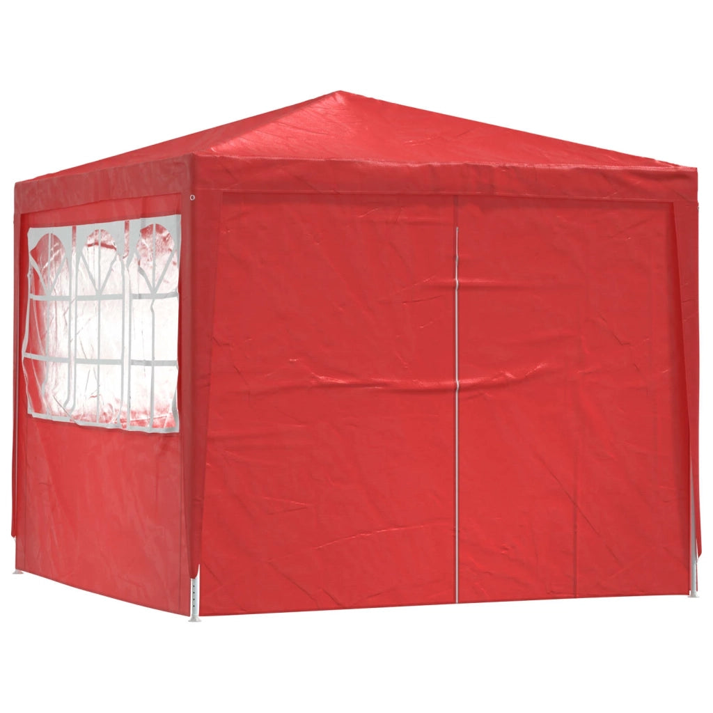 Tenda Party Rosso 250 x 250 x 240 cm PE e Acciaio