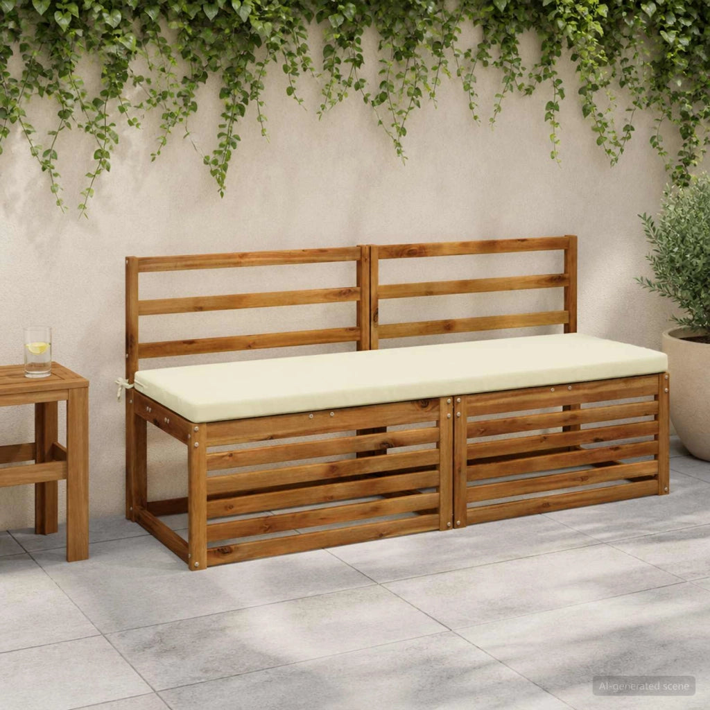 Cuscini per Panchina a 2 Pezzi SOEST 2 pz 100% Poliestere Crema 949405