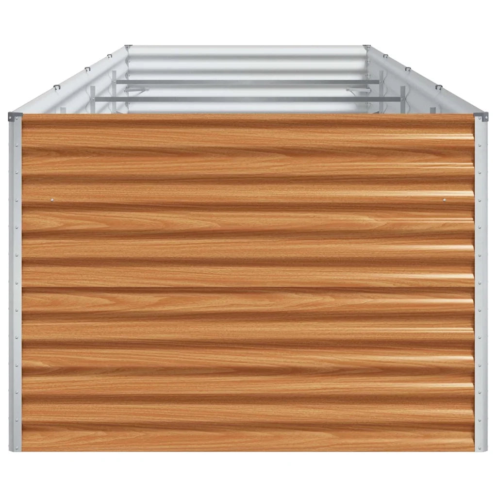Fioriere | Cassetta per fiori | Letto rialzato da giardino 390 x 100 x 68 cm Acciaio zincato