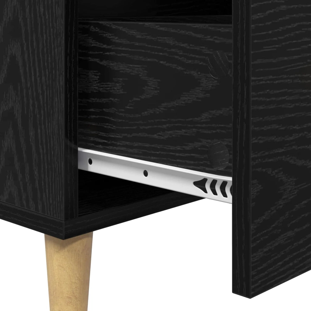 Credenza Rovere Nero 69,5 x 34 x 90 cm Legno multistrato 880636