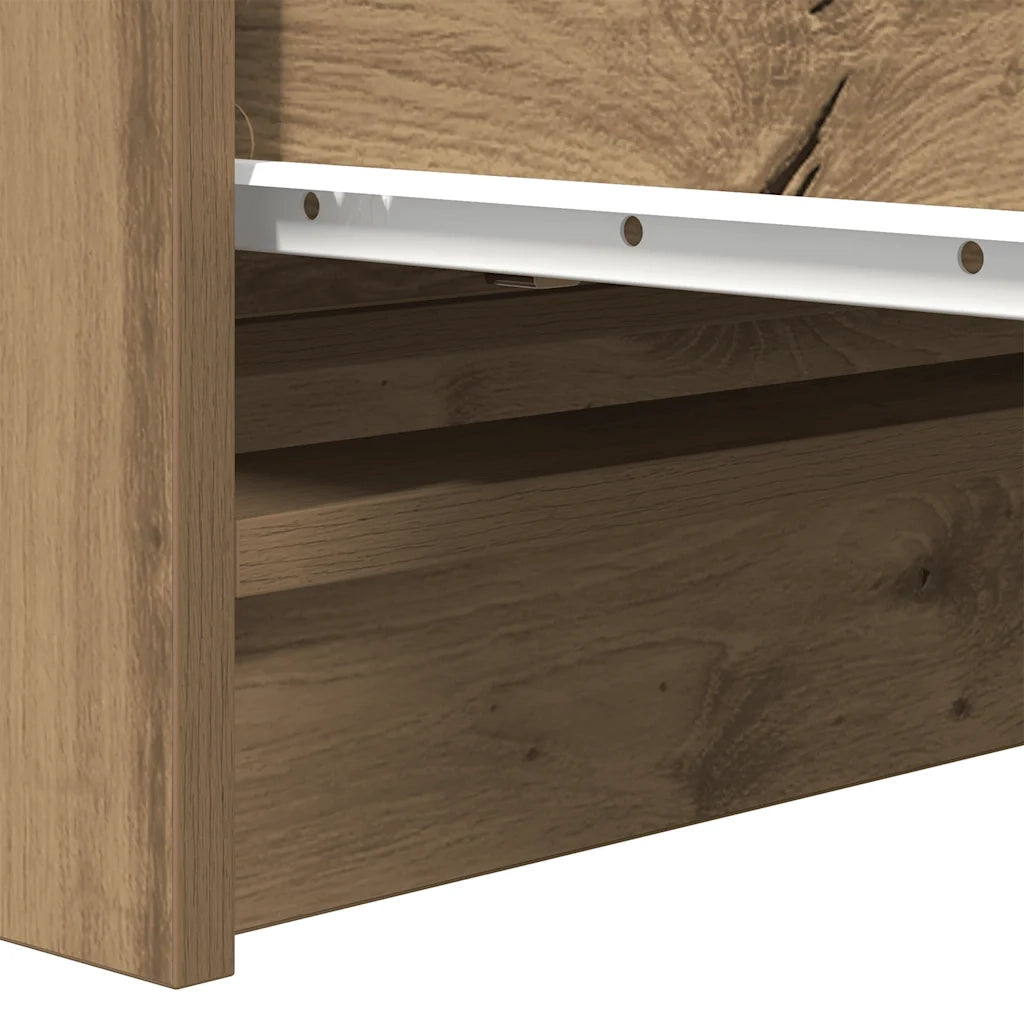 Credenza Rovere Artigianale 80x35x76 cm in Legno Multistrato 861741