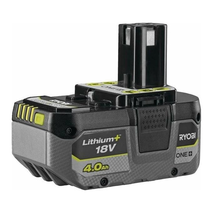 RYOBI RB1840X ONE+ Batteria 18 V 4.0 Ah con Indicatore di Carica e Tecnologia IntelliCell colore Nero