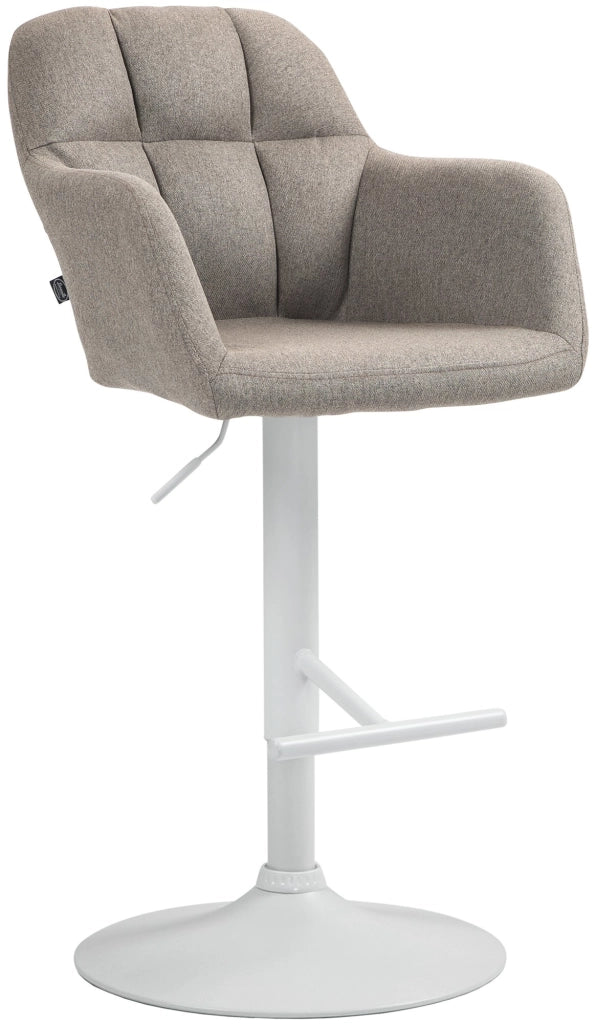 Barhocker Natoma Stoff weiЯ