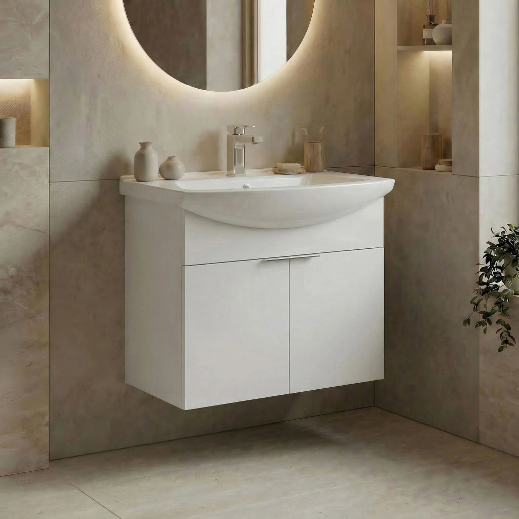 Mobile lavabo "Purus 65" - 65 x 50 x 58 cm - Bianco