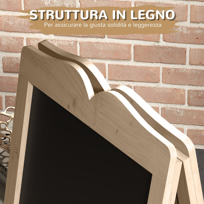 Lavagna Magnetica per Bambini 51x42x101 cm con Accessori in Legno di Abete