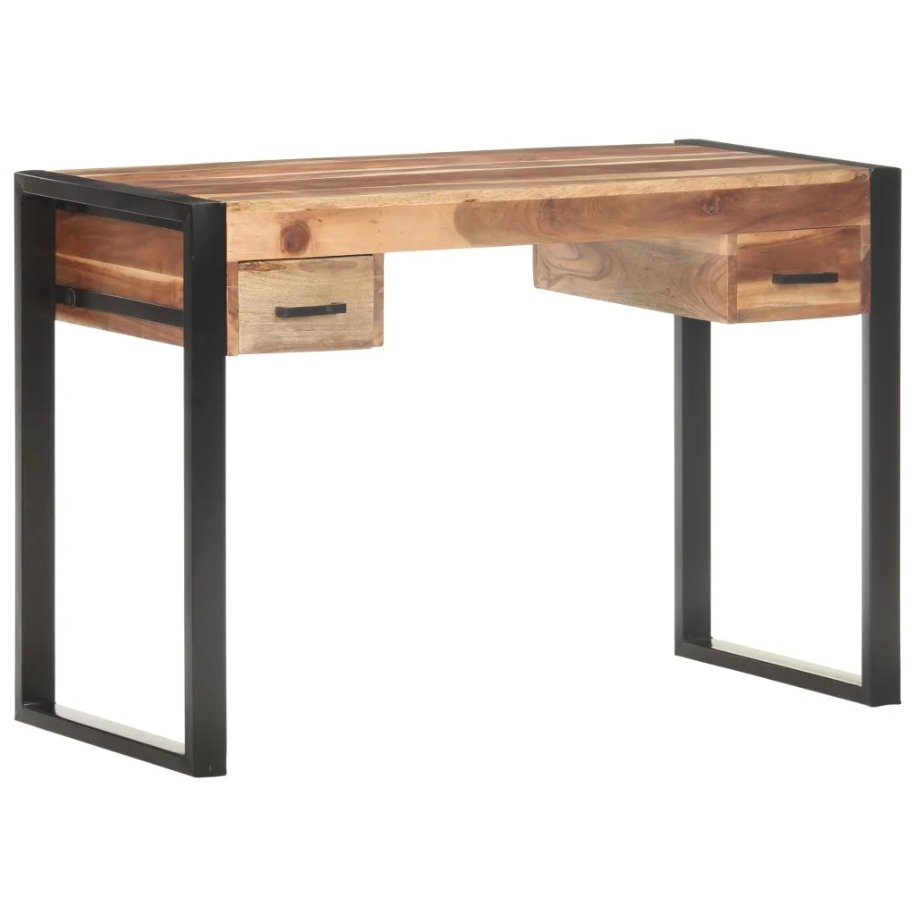 Scrivania 110x50x76 cm in Legno Massello con Finitura Sheesham cod mxl 57259