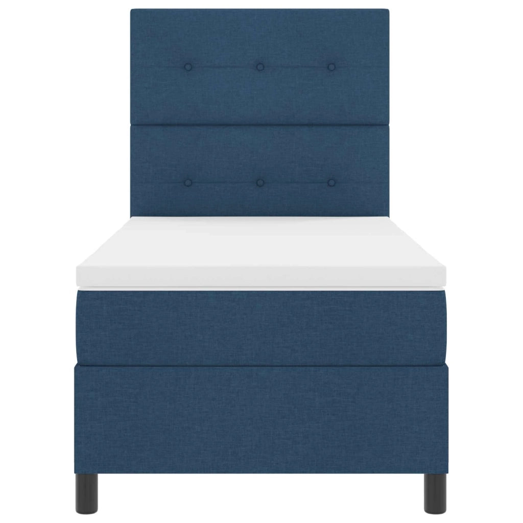 Letto a molle con materasso con led Blu 90 x 190 cm Tessuto 3342836