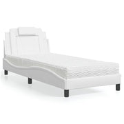 Letto Viana con Materasso Bianco 90x200 cm in Similpelle 3208769