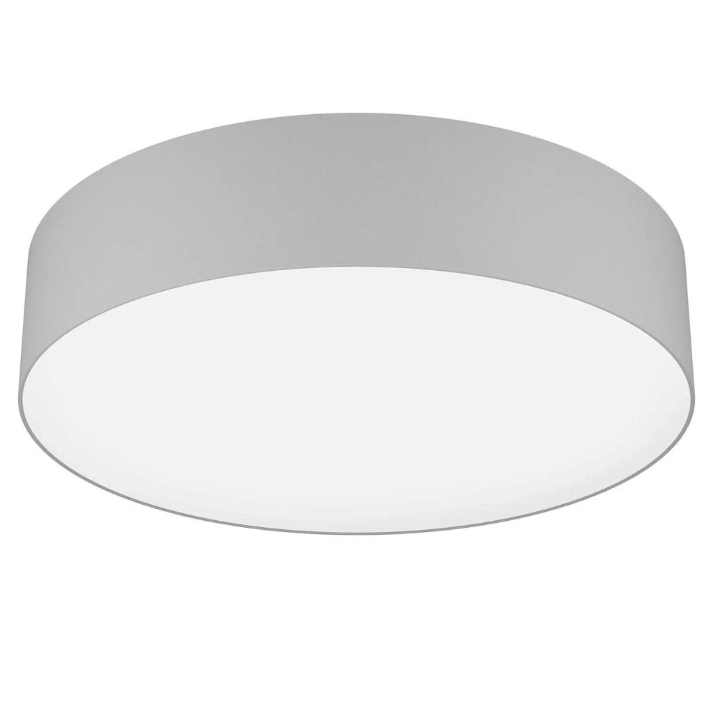 Plafoniera Moderna Romao-Z Acciaio Bianco Luce Led Integrato 35W