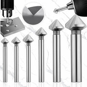 Set di punzoni a 90° Hss per lavorazione metallo e legno - senza uscita - punzoni zincati - 6 pezzi (63/83/104/124/165/205mm)
