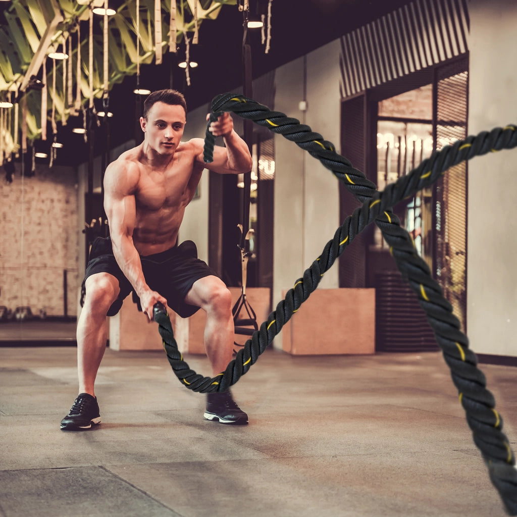Corda Battle Rope ¨C Xylo ¨C ?38mm 9m Poliestere Nero Allenamento Fitness