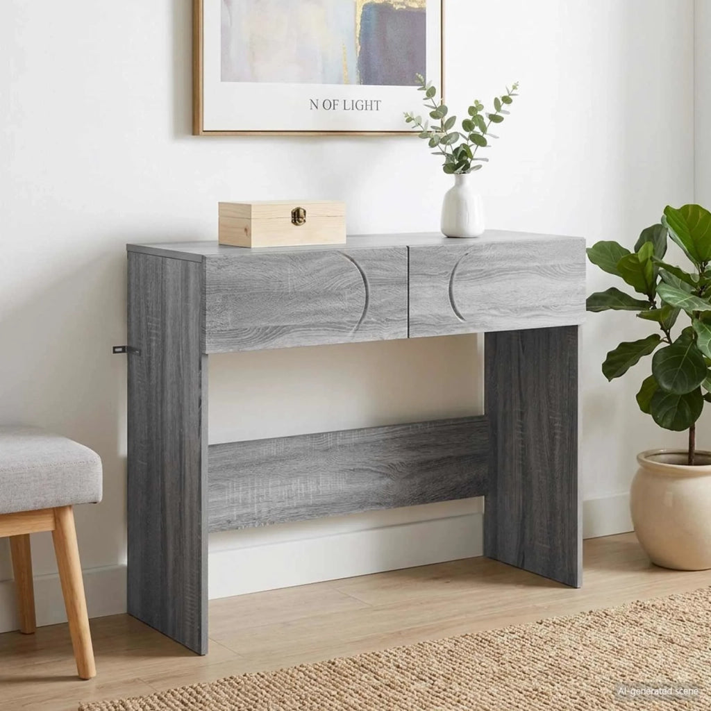 Tavolo consolle Sonoma grigio 96,5 x 38 x 75 cm 8011645