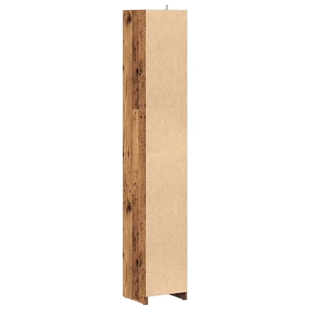 Mobile da Bagno Legno Antico 30x30x183,5 cm in Truciolato