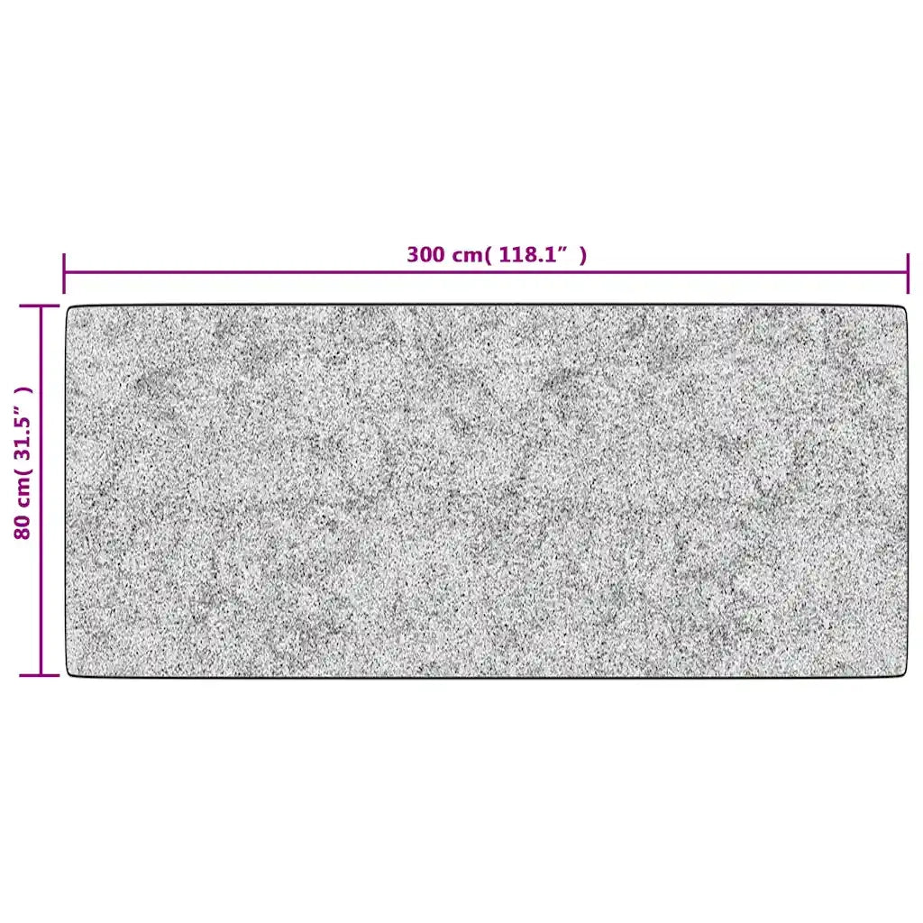 Tappeto Lavabile 80x300 cm Grigio 337959