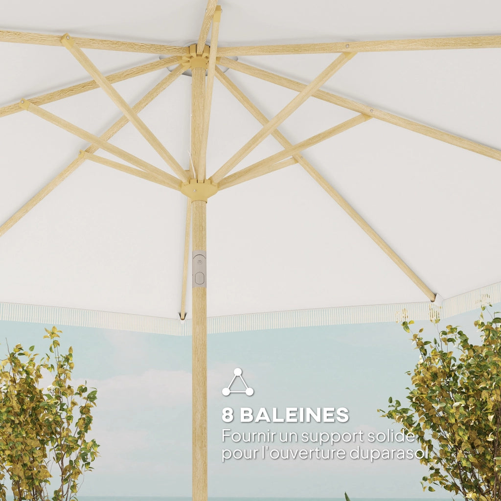 Ombrellone da giardino inclinabile ¨C zephmum ¨C ?265x244cm bianco