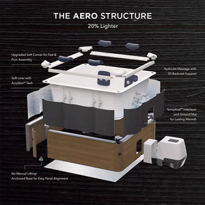 Vasca Idromassaggio Spa Oslo Amber Aero Plus Smart con Wifi per 6 Persone 180x180x65 cm in Materiale Plastico Effetto