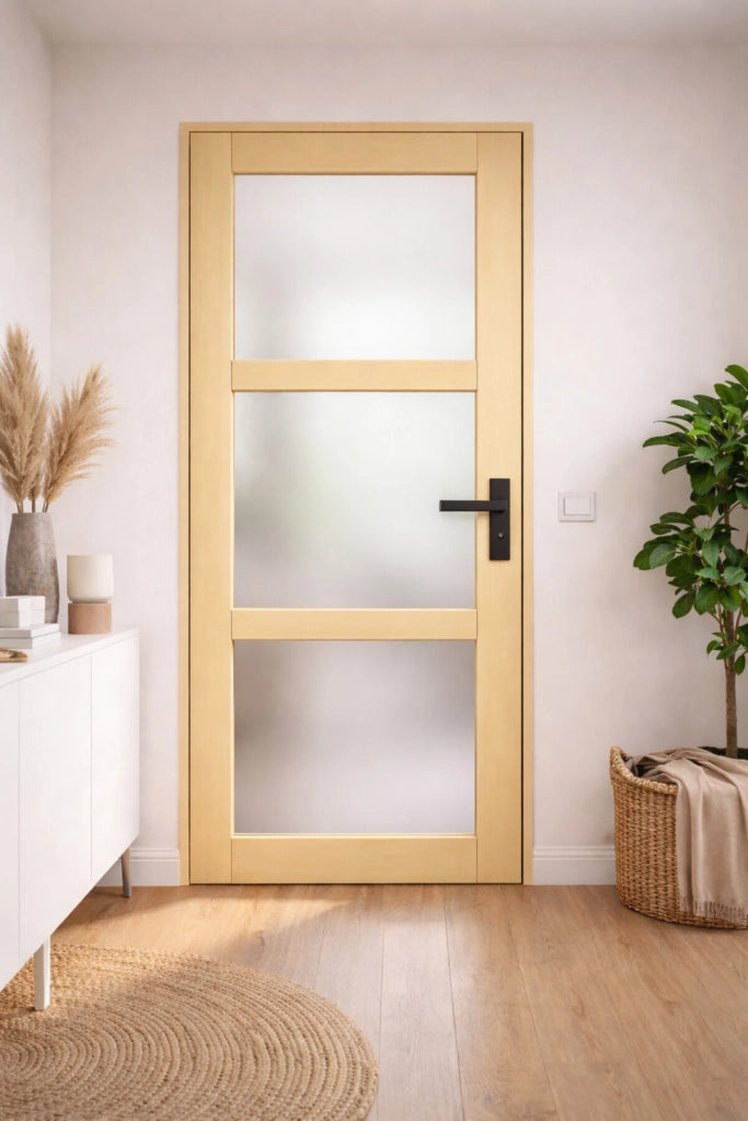 Blocco Porta Vetro Ayous H204 x L73 Pannello Laterale Sinistro a Spinta + Maniglia