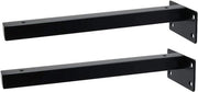 Bracciali oscillanti per assi 8 pollici - Supporti per assi da parete a carico pesante - Correggiatori industriali decorativi - Nero 2 pezzi